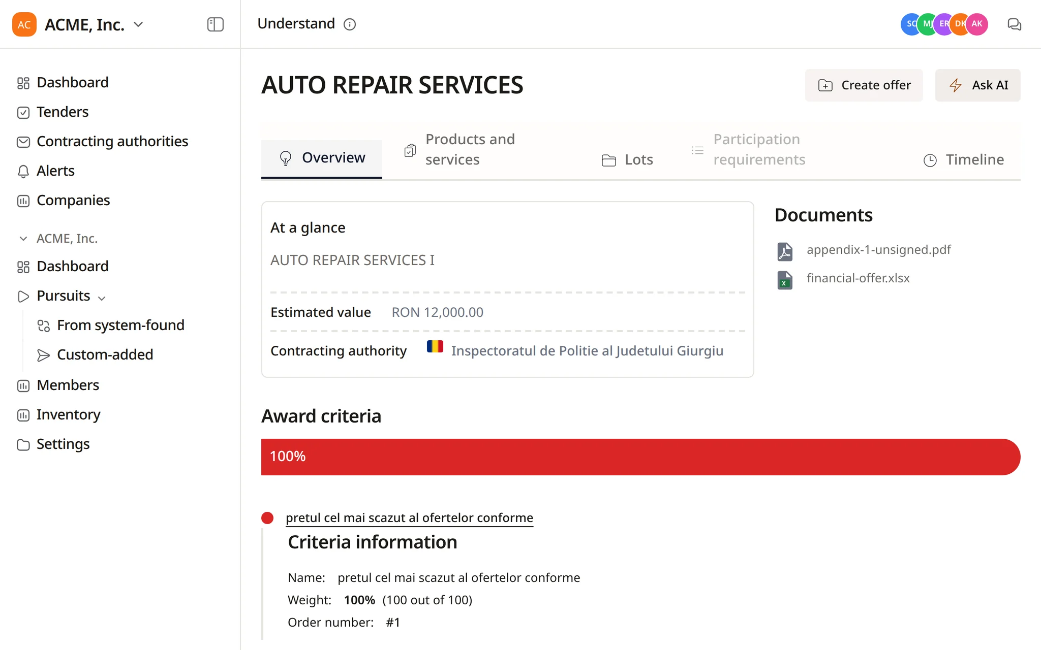 Find European public tenders.