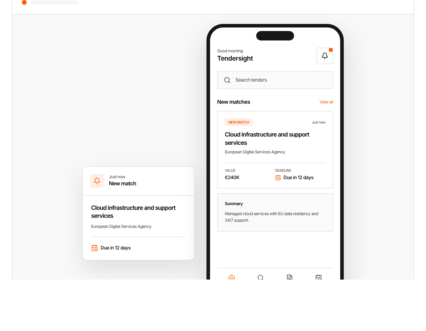 Work on tenders from your phone.